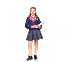 Déguisement écolière moderne bleue fille