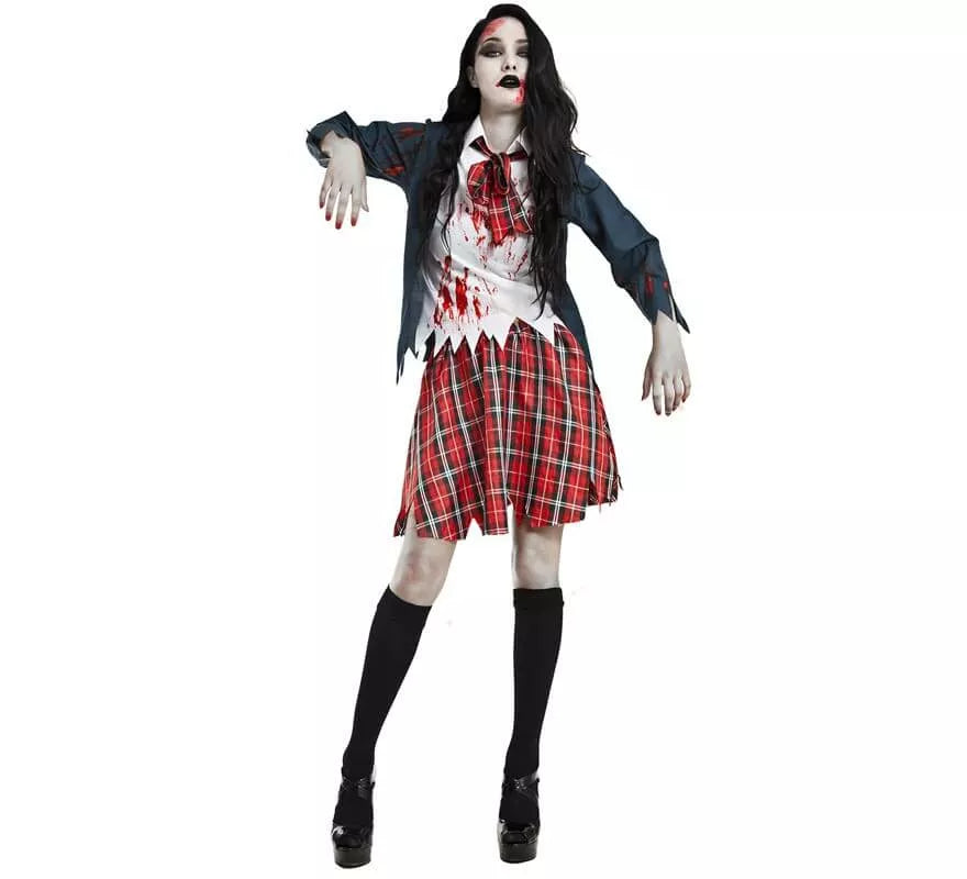 Translation missing: fr.Disfraz de Colegiala Zombie para mujer
