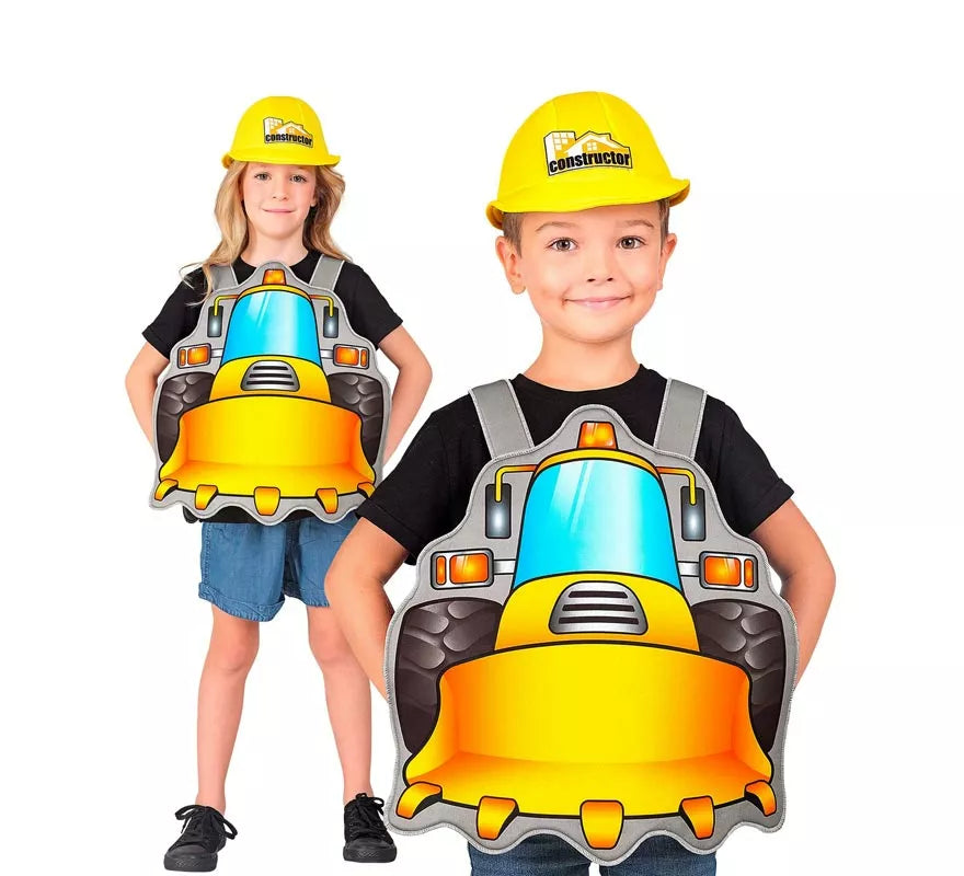 Translation missing: fr.Disfraz de Constructor amarillo con gorro para niños