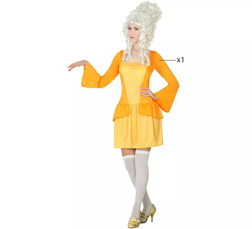 Translation missing: fr.Disfraz de Cortesana amarillo para mujer
