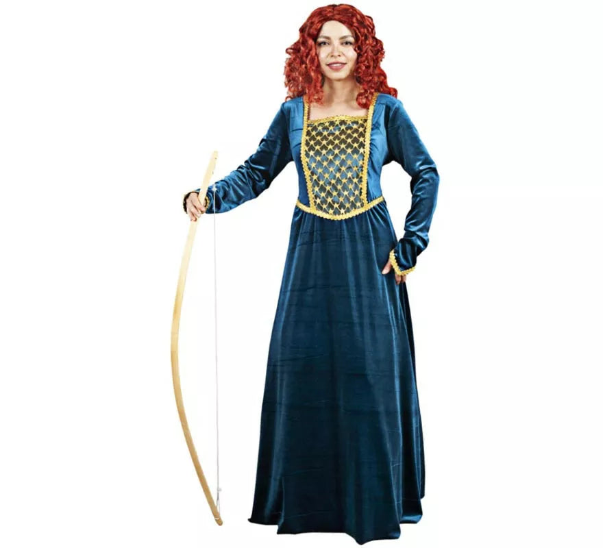 Translation missing: fr.Disfraz de Cortesana Medieval azul elegante para mujer
