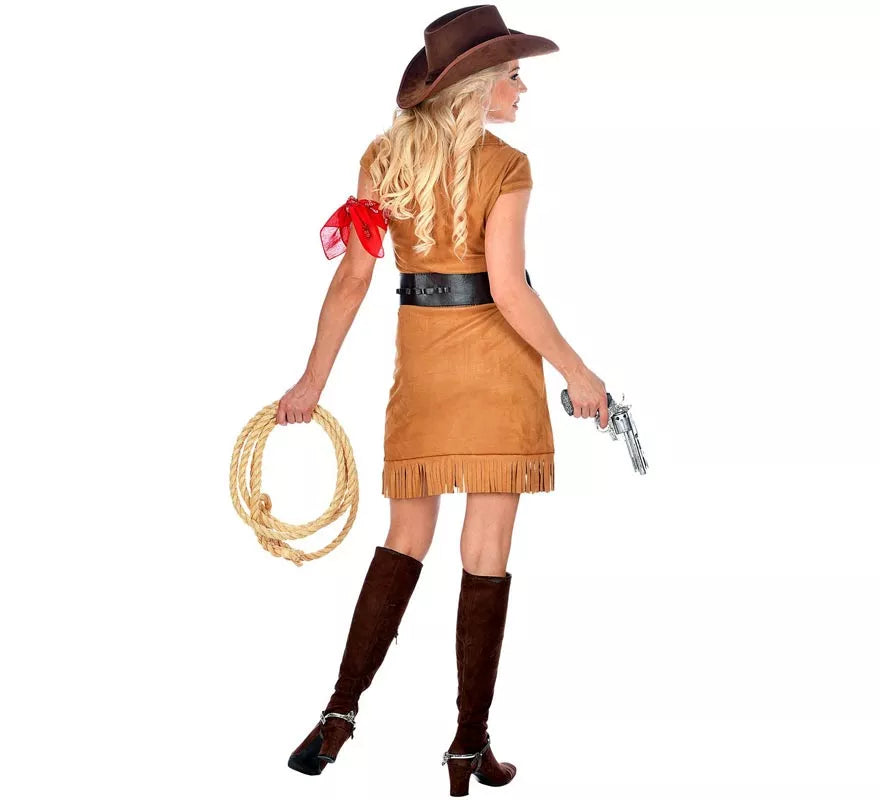 Translation missing: fr.Disfraz de Cowgirl marrón para mujer
