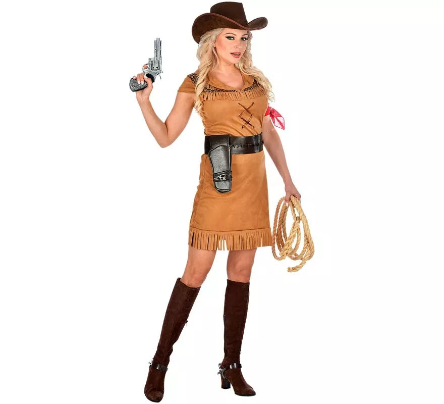Translation missing: fr.Disfraz de Cowgirl marrón para mujer
