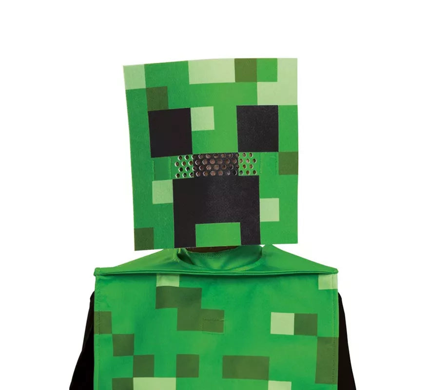 Translation missing: fr.Disfraz de Creeper Minecraft con máscara para niño