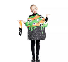 Costume d'Halloween Cupcake vert et orange pour enfants
