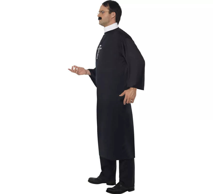 Translation missing: fr.Disfraz de Cura Católico color Negro para Hombre