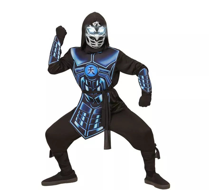 Translation missing: fr.Disfraz de Cyber Ninja Luminoso y Sonoro para niño