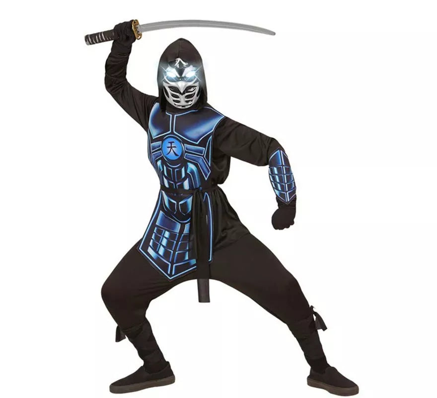 Translation missing: fr.Disfraz de Cyber Ninja Luminoso y Sonoro para niño
