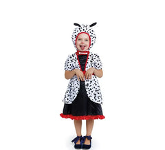 Déguisement de Dalmatien en robe à capuche pour bébé et fille