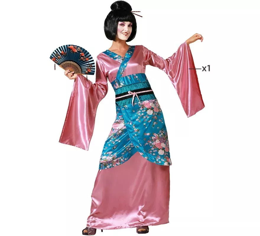 Translation missing: es.Disfraz de Dama China Kimono Rosa para mujer