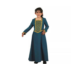 Déguisement élégante dame de cour bleue fille