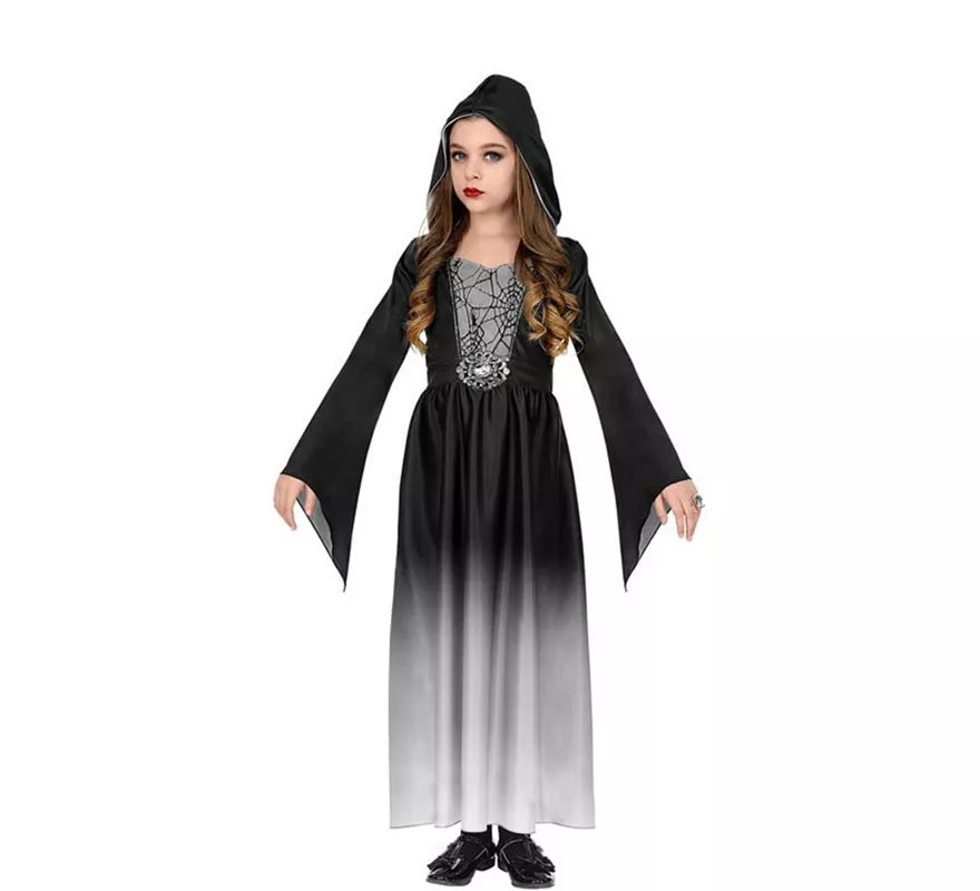 Translation missing: fr.Disfraz de Dama Gótica gris para niña