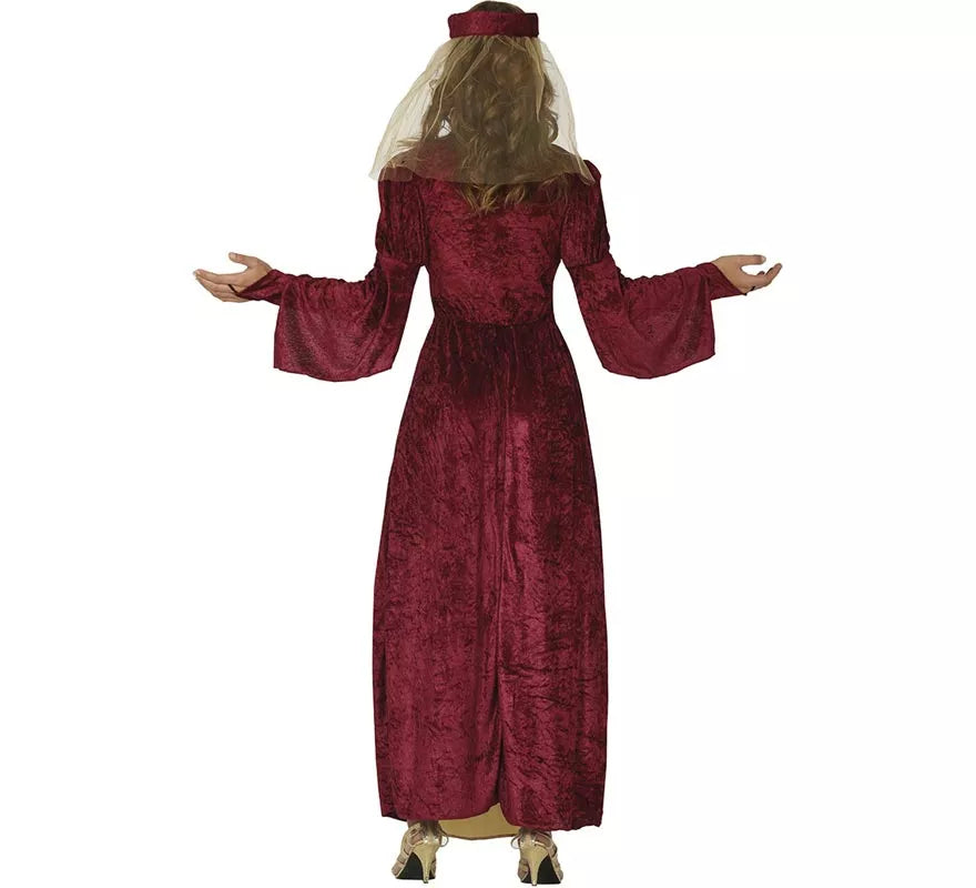Translation missing: fr.Disfraz de Dama Medieval Granate para mujer