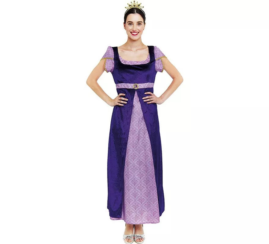 Translation missing: fr.Disfraz de Dama Medieval morado y lila para mujer