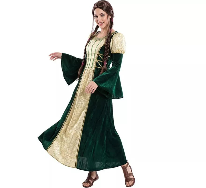 Translation missing: fr.Disfraz de Dama Medieval Verde para mujer