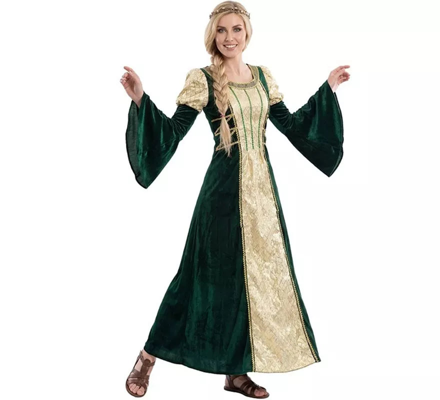 Translation missing: fr.Disfraz de Dama Medieval Verde para mujer