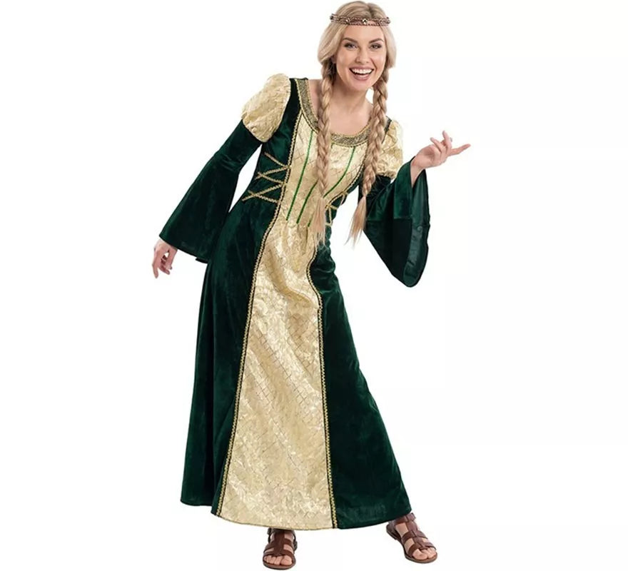 Translation missing: fr.Disfraz de Dama Medieval Verde para mujer