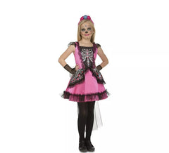 Déguisement de Squelette Rose Dia de los Muertos pour fille