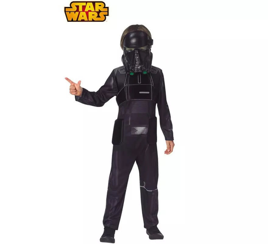 Translation missing: fr.Disfraz de Death Trooper Negro Deluxe de Star Wars Rogue One para niño