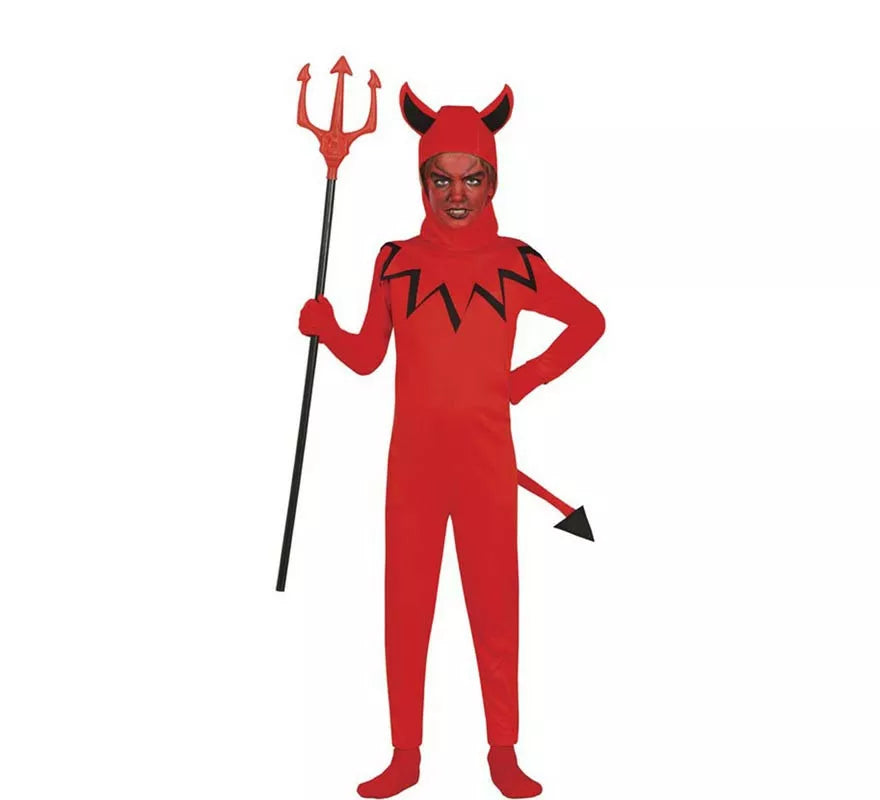 Translation missing: fr.Disfraz de Demonio con cola rojo para niños