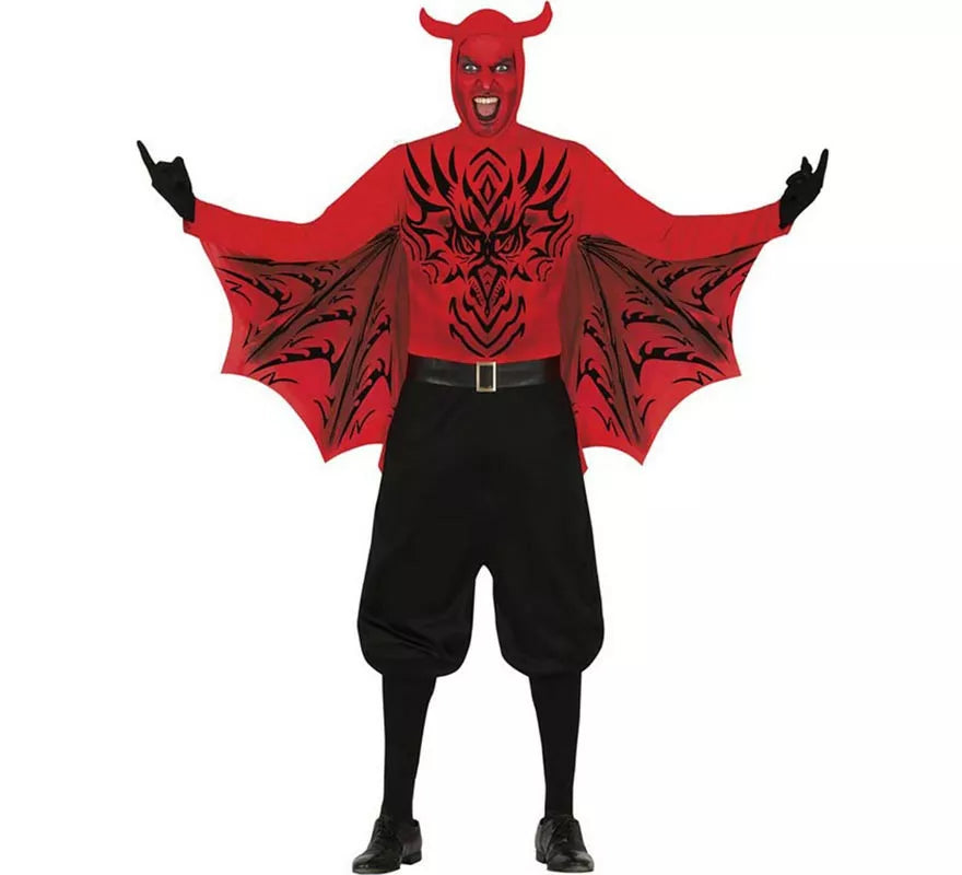 Translation missing: fr.Disfraz de Demonio Temible rojo para hombre