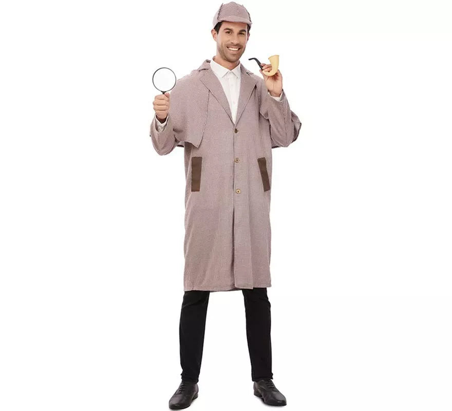 Translation missing: fr.Disfraz de Detective de los años 30 con gorro para hombre