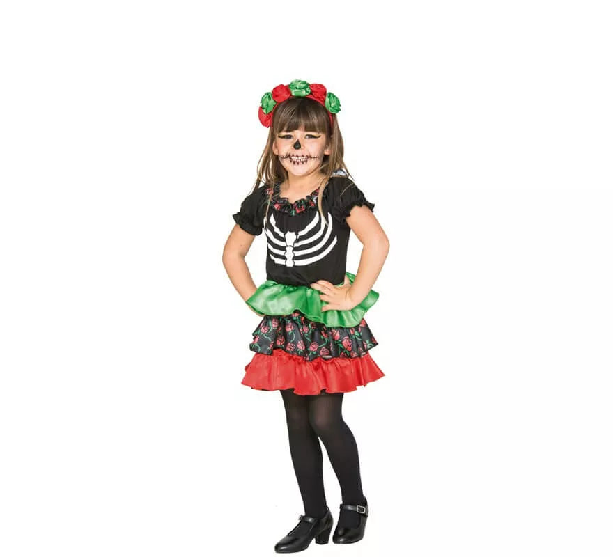 Translation missing: fr.Disfraz de Día de los muertos para niña y bebé