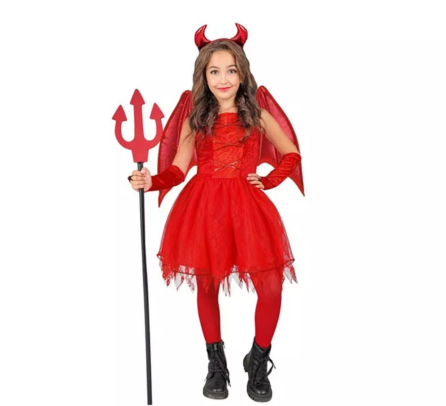 Translation missing: fr.Disfraz de Diabla con Alas y Cuernos para niña