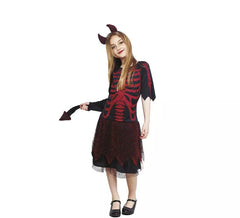 Déguisement diable squelette fille
