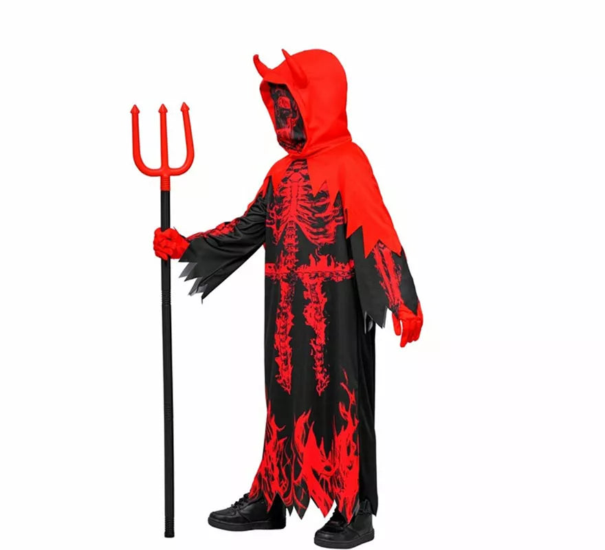 Translation missing: fr.Disfraz de Diablo en Llamas con Capucha para niños