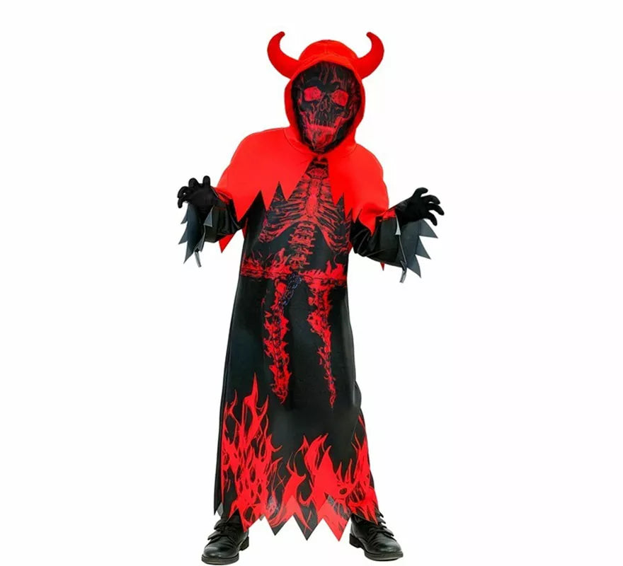 Translation missing: fr.Disfraz de Diablo en Llamas con Capucha para niños