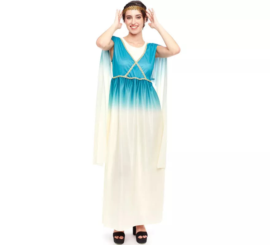 Translation missing: fr.Disfraz de Diosa Griega Azul y Blanco para mujer