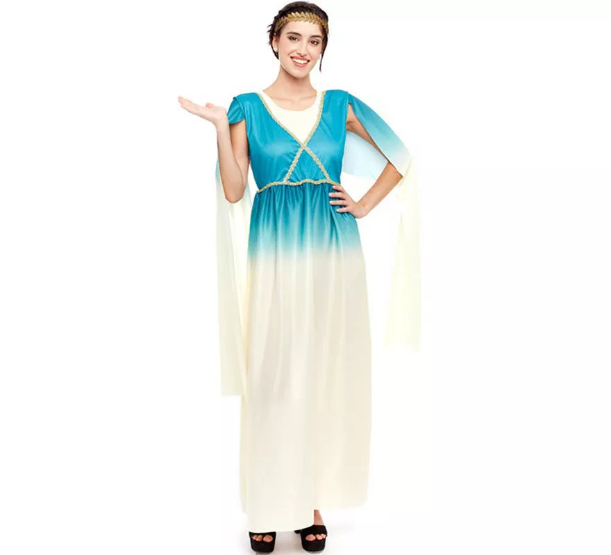 Translation missing: fr.Disfraz de Diosa Griega Azul y Blanco para mujer