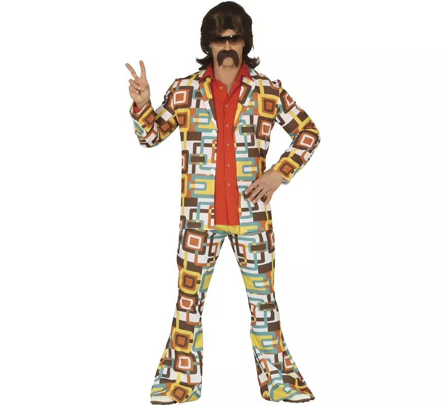 Translation missing: fr.Disfraz de Disco Años 70 Multicolor para hombre