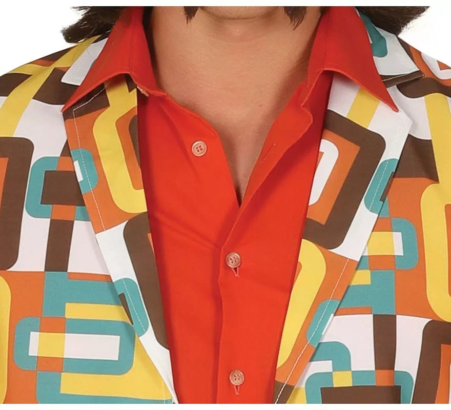 Translation missing: es.Disfraz de Disco Años 70 Multicolor para hombre