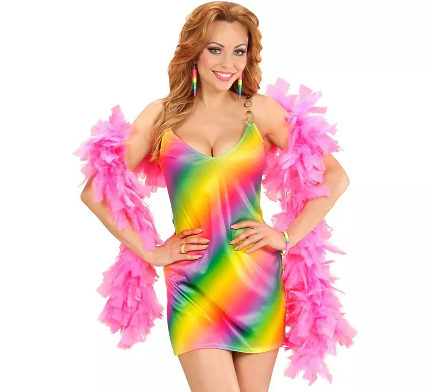 Translation missing: fr.Disfraz de Disco Arcoíris en vestido para mujer