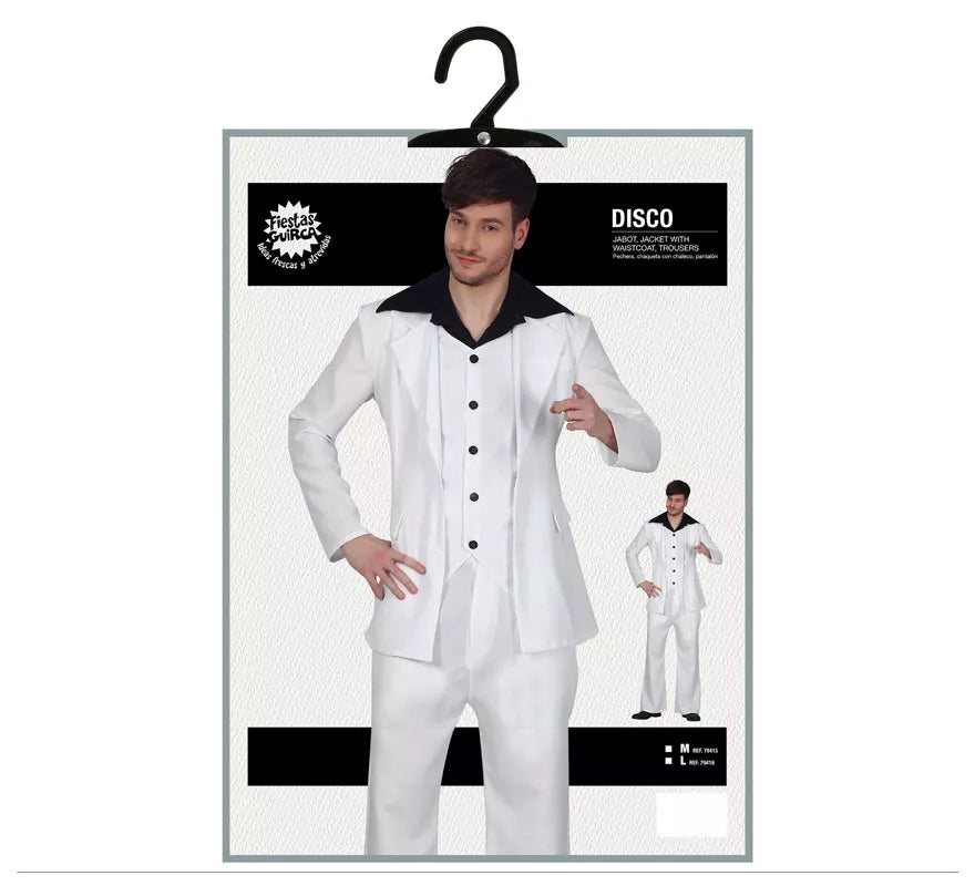 Translation missing: fr.Disfraz de Disco Blanco y Negro para Hombre