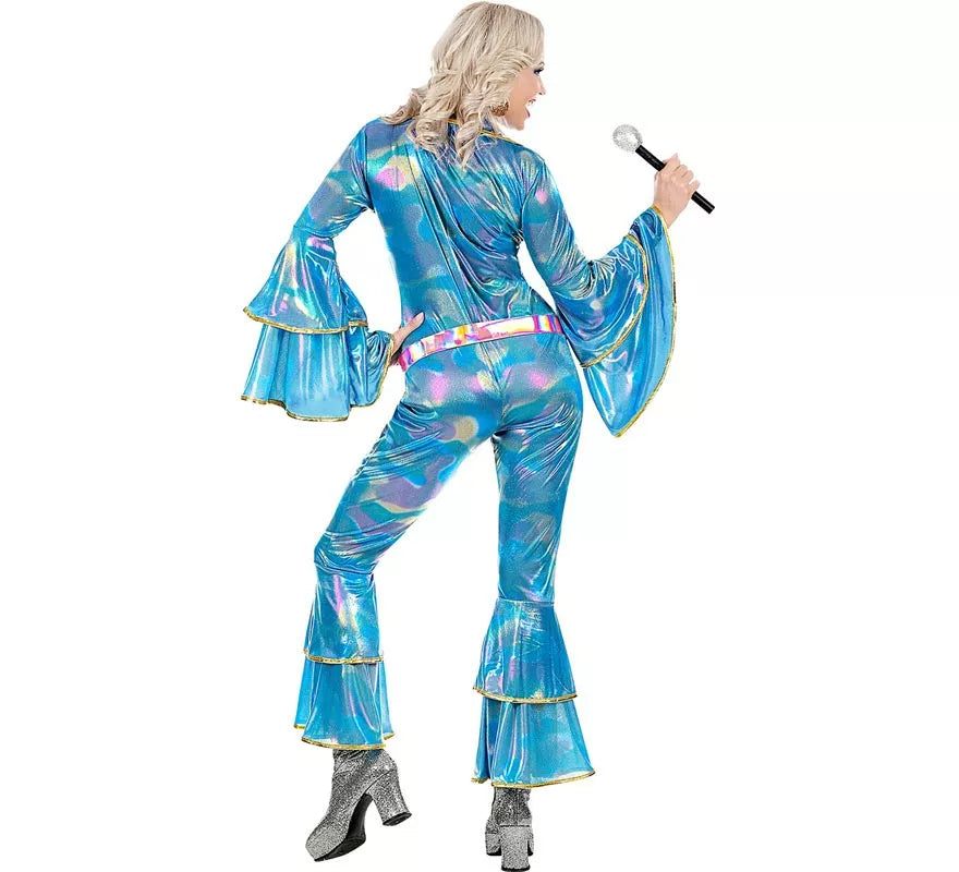 Translation missing: fr.Disfraz de Disco de los años 70 azul para mujer
