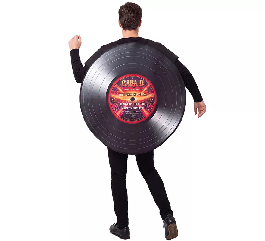 Translation missing: fr.Disfraz de Disco de Vinilo Retro para adultos