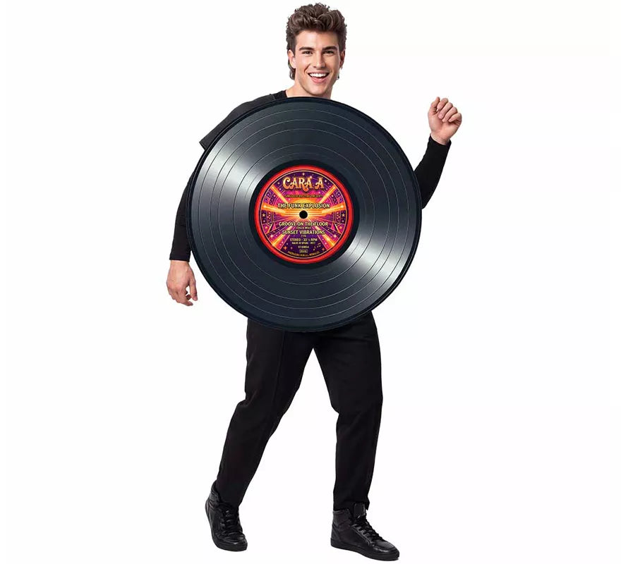 Translation missing: fr.Disfraz de Disco de Vinilo Retro para adultos
