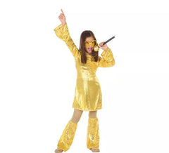Déguisement de Disco Doré pour fille