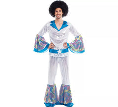Déguisement homme Disco argent homme