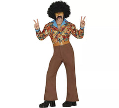 Costume Disco Floral Marron Homme