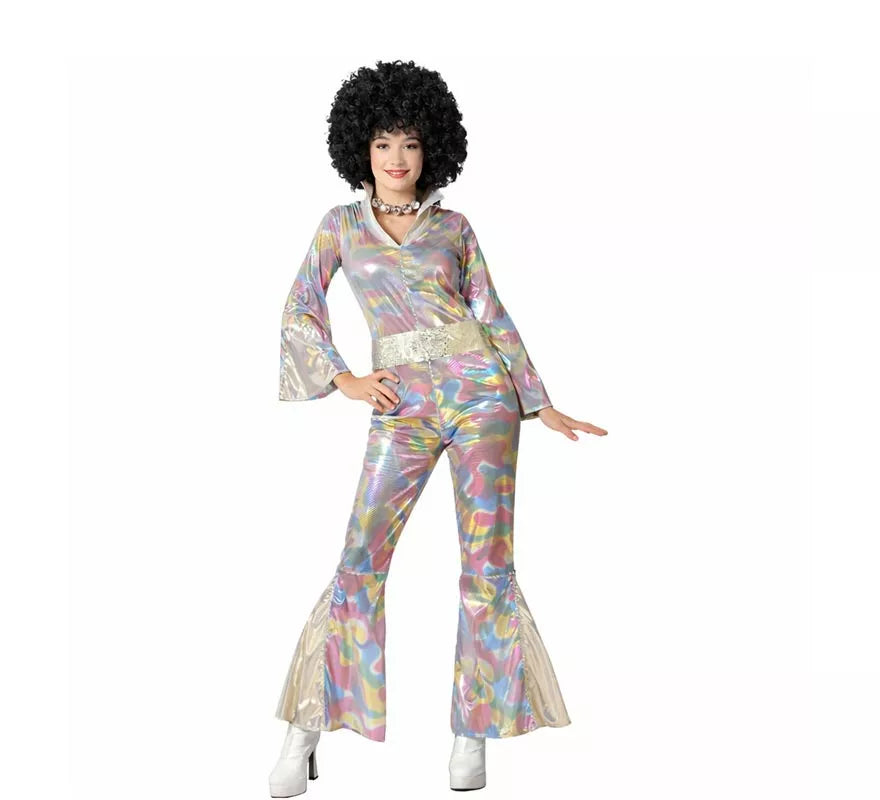 Translation missing: fr.Disfraz de Disco multicolor para mujer