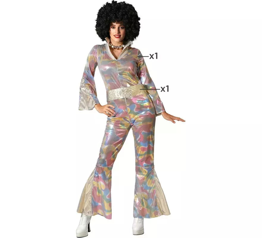 Translation missing: fr.Disfraz de Disco multicolor para mujer
