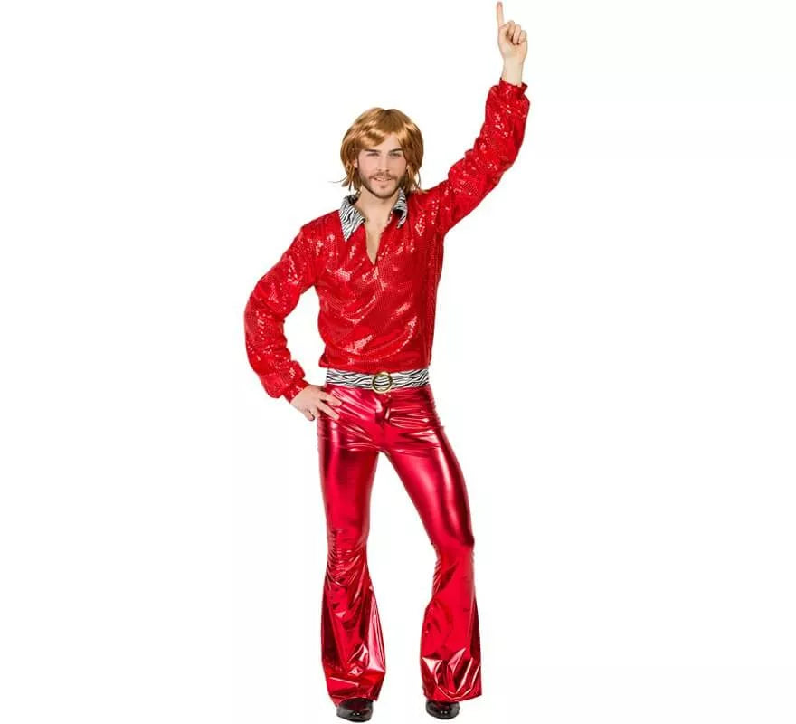 Translation missing: fr.Disfraz de Disco Rojo para hombre