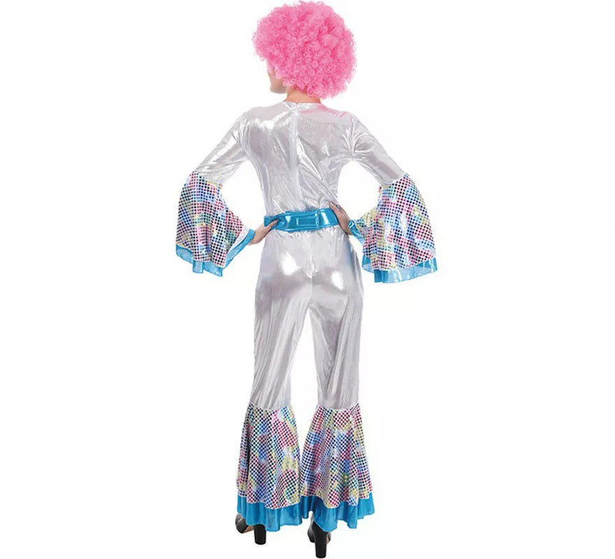 Translation missing: fr.Disfraz de Disco Woman plateado para mujer