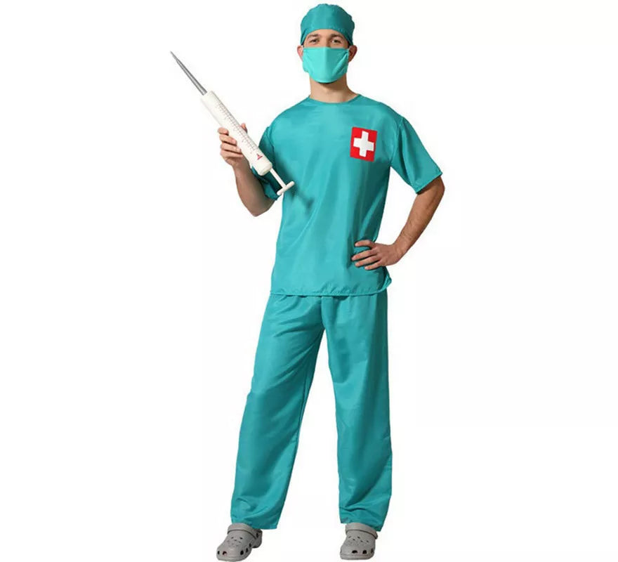 Translation missing: fr.Disfraz de Doctor Azul con Mangas Cortas para Hombre