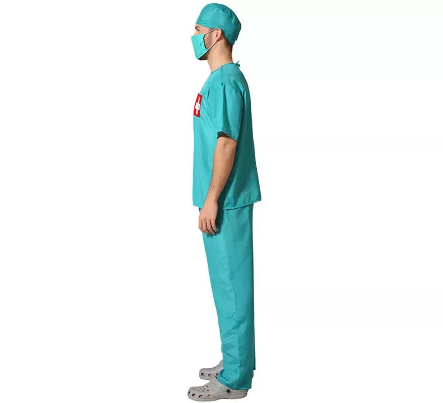 Translation missing: fr.Disfraz de Doctor Azul con Mangas Cortas para Hombre