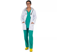 Déguisement docteur en uniforme vert femme